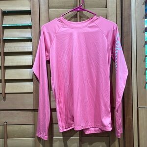 PINK Columbia pfg rash guard for surfing or fishing